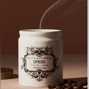 Anthropologie NWT Boulangerie Espresso Jar Candle